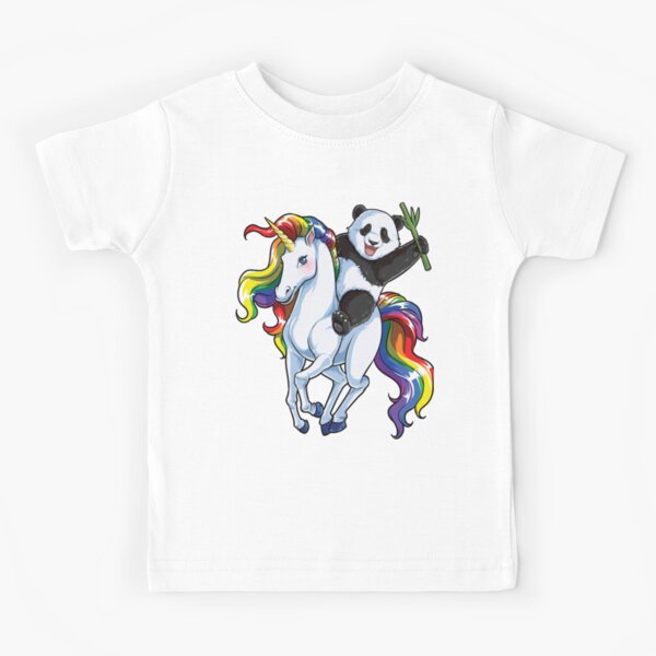 Panda Riding Unicorn Shirt Funny Meme Rainbow T Shirt Gifts For Panda Lovers Kids T Shirt By Liquegifts Redbubble - panda roblox gifts merchandise redbubble