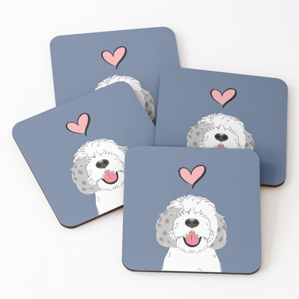 Item preview, Blue Merle Sheepadoodle 4 designed and sold by Lulupainting.