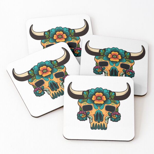 Item preview, Sticker of a Bison Sugar Skull  designed and sold by Kplayzz2009.