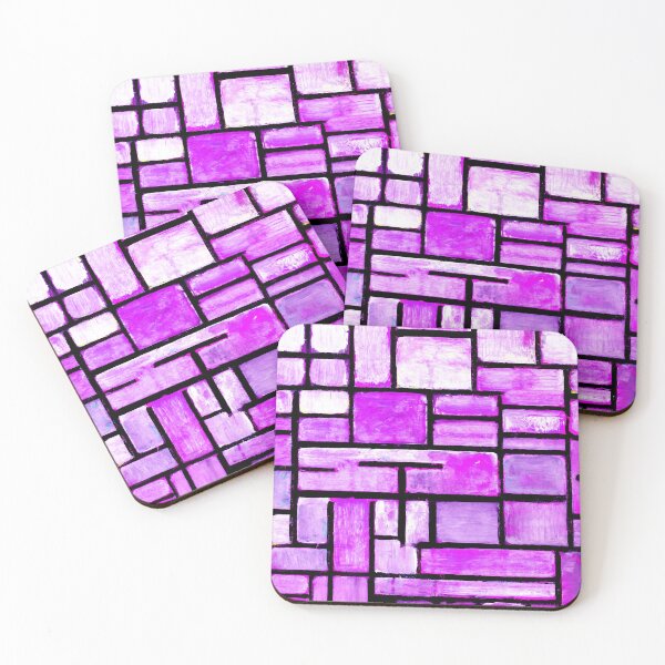 Item preview, Purple Geometric Square Painting designed and sold by KellysComColors.