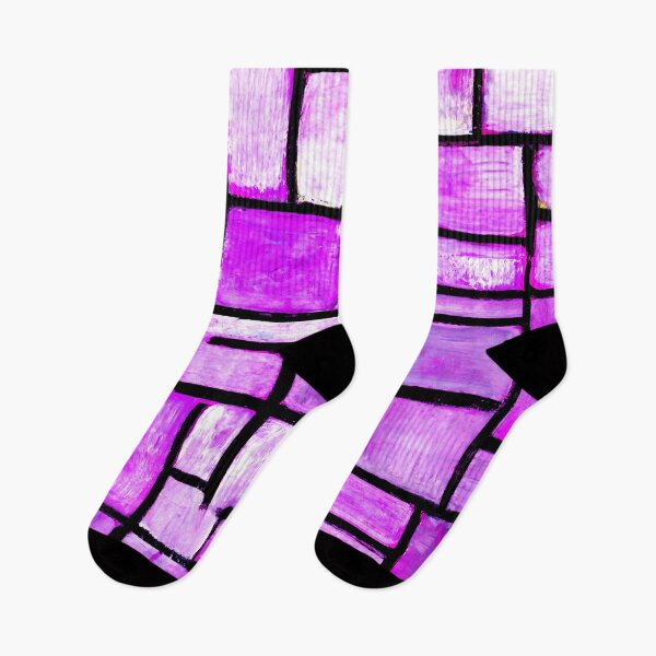 Item preview, Purple Geometric Square Painting designed and sold by KellysComColors.