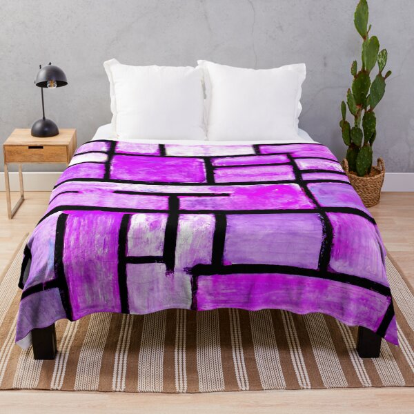 Item preview, Purple Geometric Square Painting designed and sold by KellysComColors.