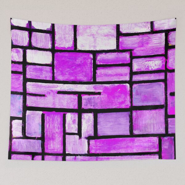 Item preview, Purple Geometric Square Painting designed and sold by KellysComColors.
