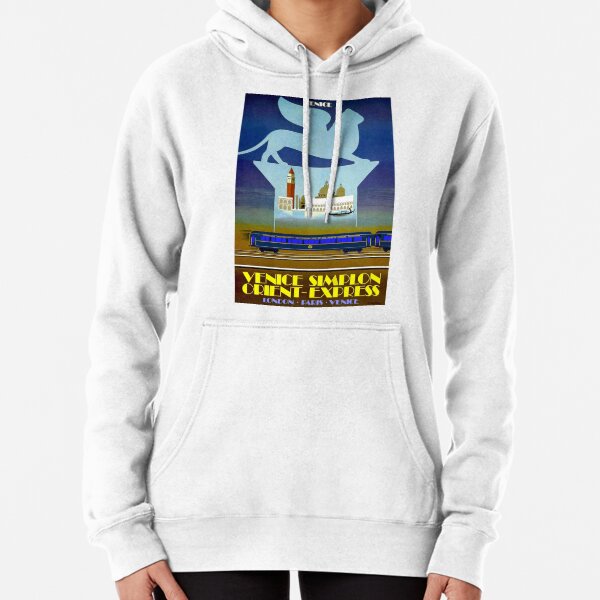 VENICE SIMPLON ORIENT EXPRESS; Travel Advertising Print Pullover Hoodie