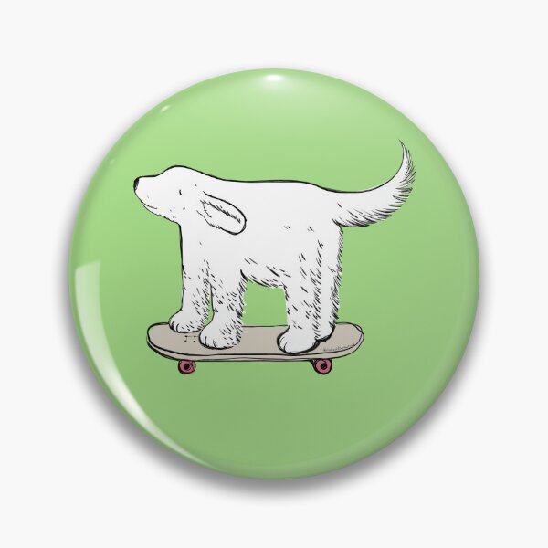 Item preview, White labrador skater on yasmine green designed and sold by Itsdomd.
