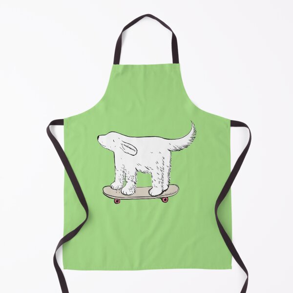 Item preview, White labrador skater on yasmine green designed and sold by Itsdomd.