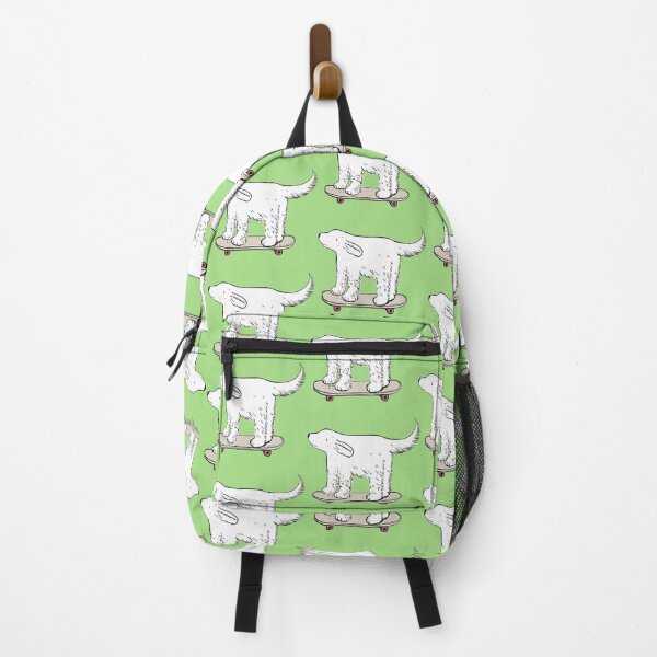 Item preview, White labrador skater on yasmine green designed and sold by Itsdomd.