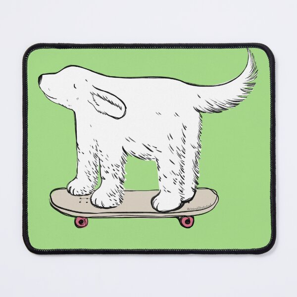 Item preview, White labrador skater on yasmine green designed and sold by Itsdomd.