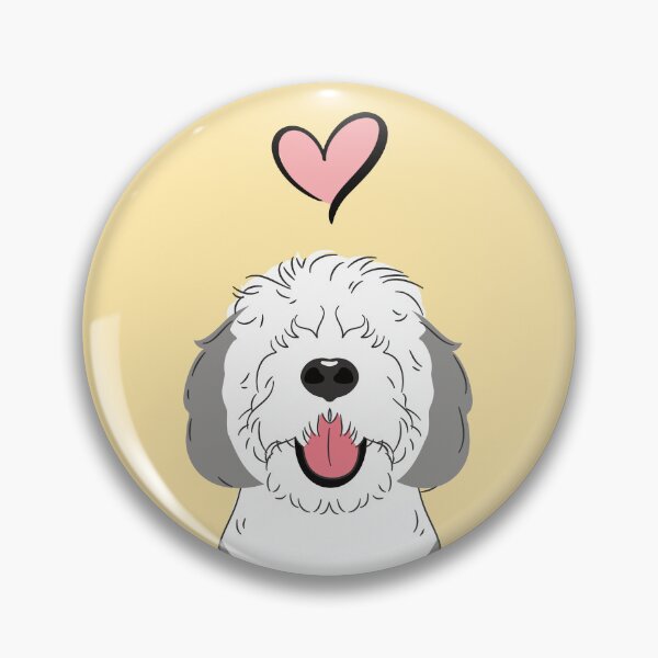 Item preview, Gray Grey and White Sheepadoodle 5 designed and sold by Lulupainting.