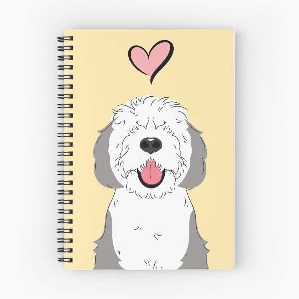 Item preview, Gray Grey and White Sheepadoodle 5 designed and sold by Lulupainting.