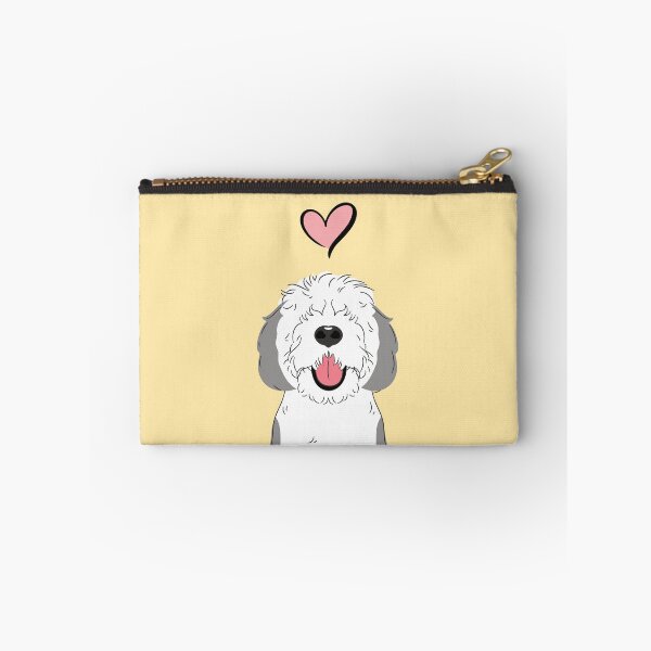 Item preview, Gray Grey and White Sheepadoodle 5 designed and sold by Lulupainting.