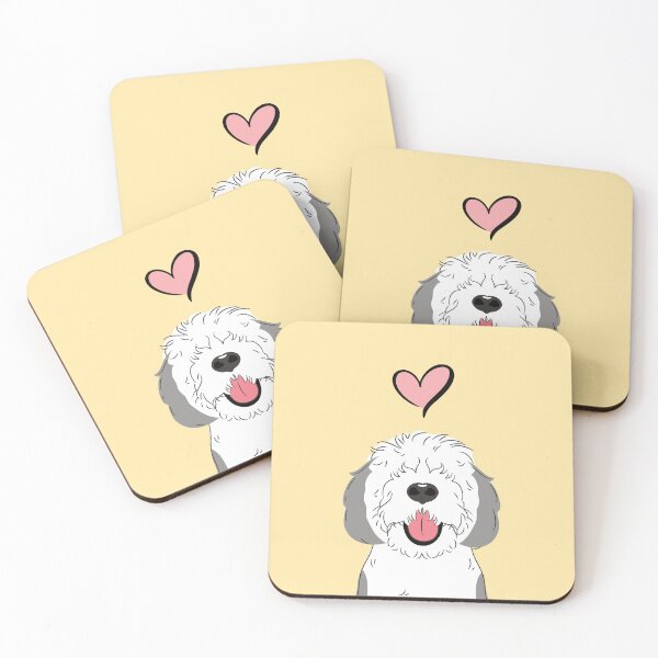 Item preview, Gray Grey and White Sheepadoodle 5 designed and sold by Lulupainting.