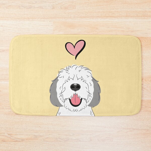 Item preview, Gray Grey and White Sheepadoodle 5 designed and sold by Lulupainting.