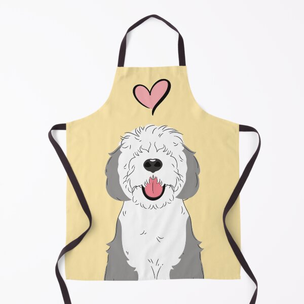 Item preview, Gray Grey and White Sheepadoodle 5 designed and sold by Lulupainting.