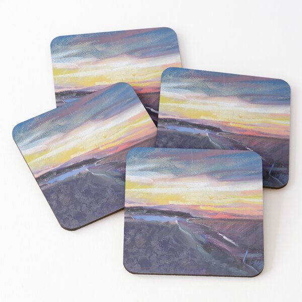 Item preview, Sunset at Sandsend beach, Whitby, mixed media designed and sold by Duncan Wilson.