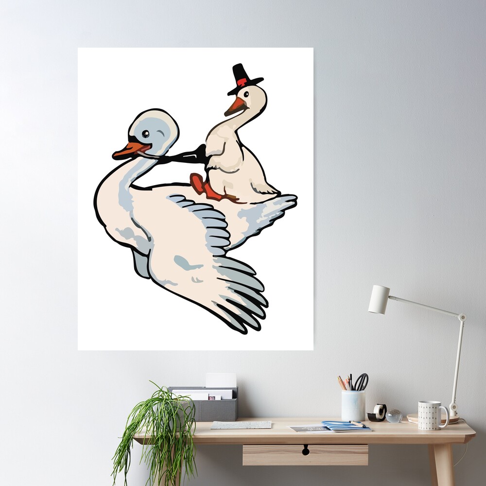 Cute Sebastopol goose. Cartoon – MasterBundles