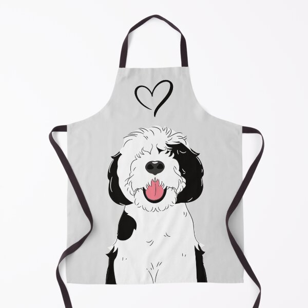 Item preview, LOVE Black and White Sheepadoodle 7 - gray designed and sold by Lulupainting.