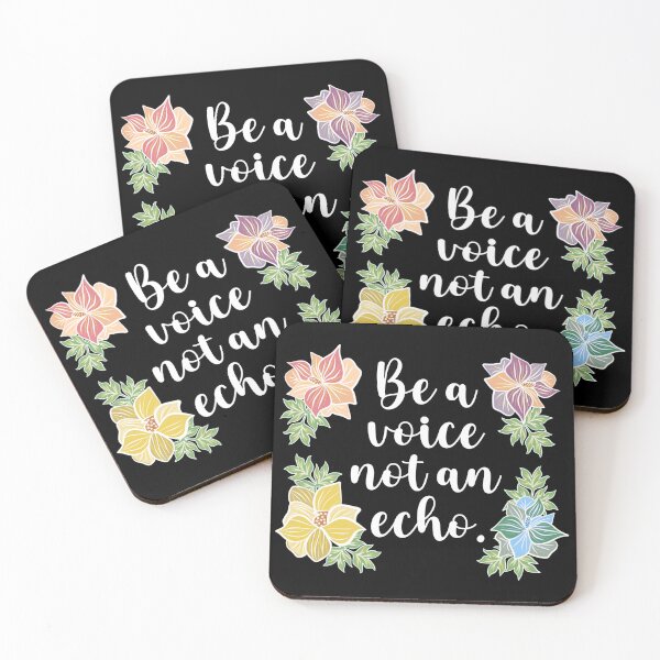 Item preview, Be a Voice Not an Echo floral inspirational  designed and sold by Cedarrue.