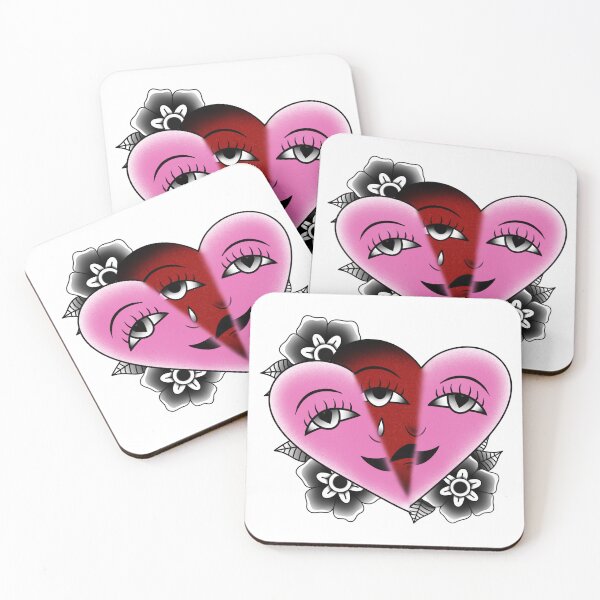 Item preview, Traditional Tattoo Crying Heart Mask designed and sold by Ames-O-Art.