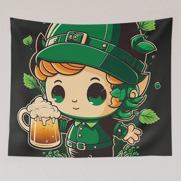 Aperçu de l'œuvre Cheers to St. Patrick's Day with a Lutin créée et vendue par JOLI Design.