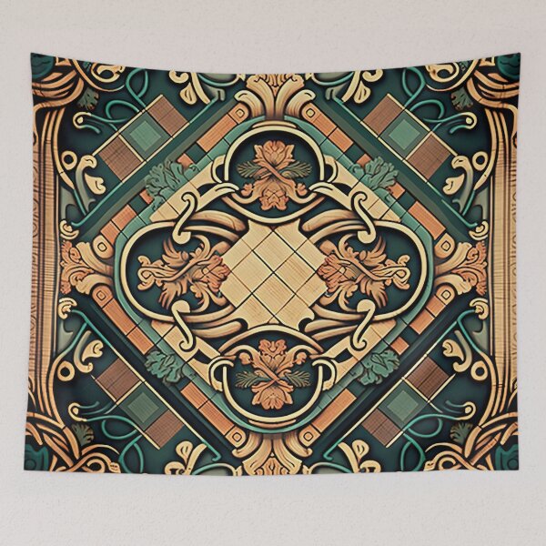 Item preview, ornamental plaid style designed and sold by Juliascutecornr.