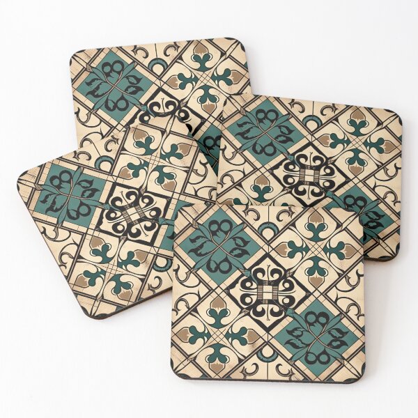 Item preview, ornamental cream green plaid style designed and sold by Juliascutecornr.