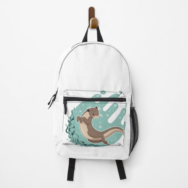 Item preview, Sea otter floating on water with kelp forest vector illustration designed and sold by Tony J.