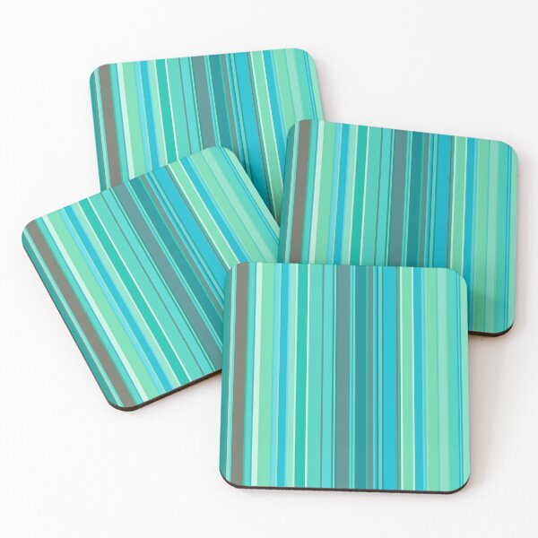 Item preview, Aesthetic Stripes Pattern (Shades of Blue/Green) designed and sold by daydreamph.