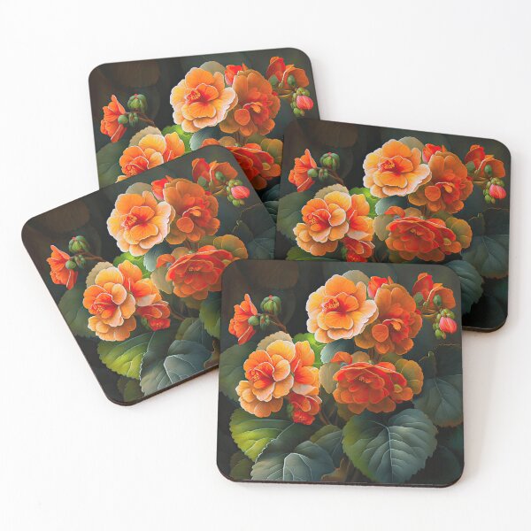 Aperçu de l'œuvre Orange Begonias créée et vendue par Vanover Designs.
