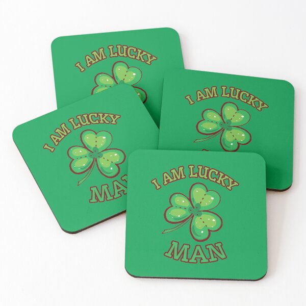 Item preview, I Am Lucky Man Green Clover Leaf designed and sold by bolkibox.