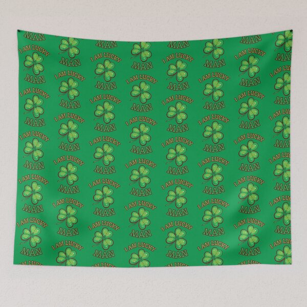 Item preview, I Am Lucky Man Green Clover Leaf designed and sold by bolkibox.