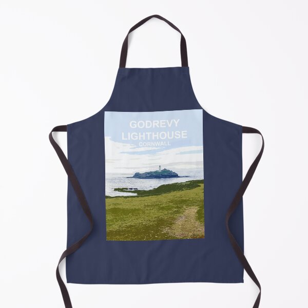 Item preview, Godrevy Lighthouse Cornwall. Cornish gift. Gwithian. Travel poster designed and sold by BarbaraGlebska.