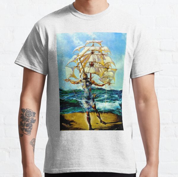 THE SHIP : Vintage Abstract Fantasy Painting Print Classic T-Shirt
