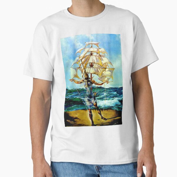 Vista previa del artículo con la obra «EL BARCO: Impresión de pintura abstracta de fantasía vintage», diseñado y vendido por posterbobs.