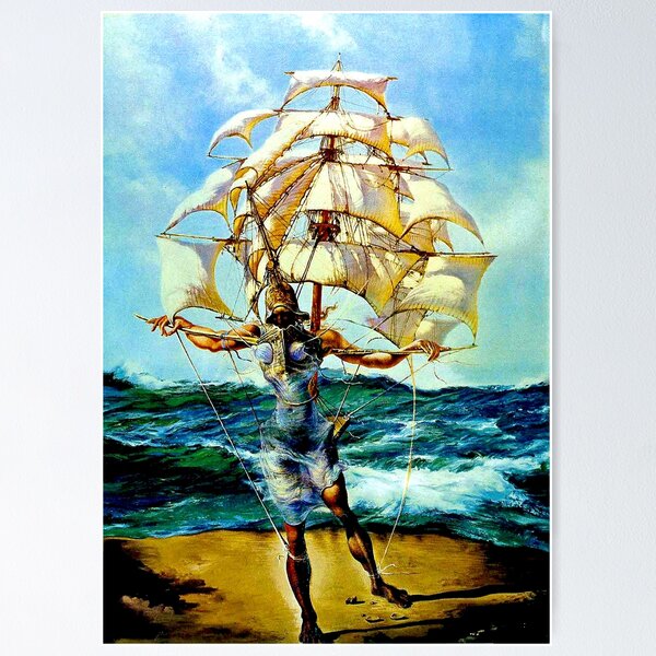 Item preview, THE SHIP : Vintage Abstract Fantasy Painting Print designed and sold by posterbobs.