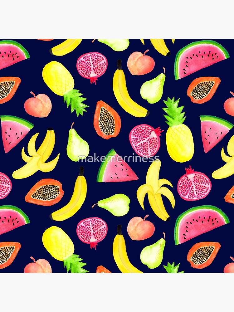 Tropical Punch - Navy by makemerriness