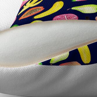 Alternate view of Tropical Punch - Navy Throw Pillow