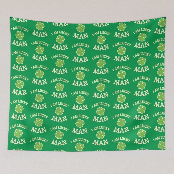 Item preview, I Am Lucky Man Green Clover Leaf designed and sold by bolkibox.