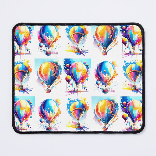 Artikelvorschau, Bunter Aquarell-Heißluftballondruck, 4 in 1 entworfen und verkauft von factory88.