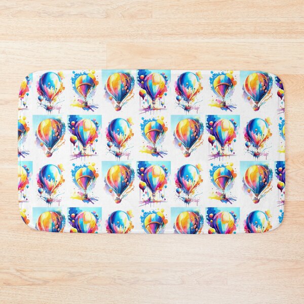 Artikelvorschau, Bunter Aquarell-Heißluftballondruck, 4 in 1 entworfen und verkauft von factory88.