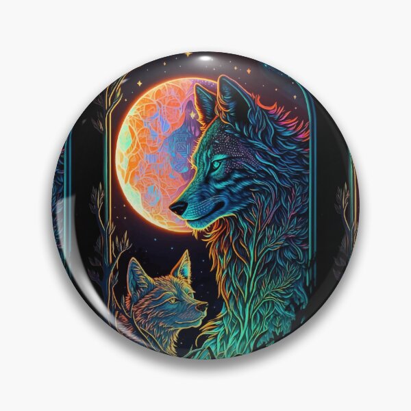 Item preview, Wolves and moon fantasy glowing tarot designed and sold by Visual-wallart.