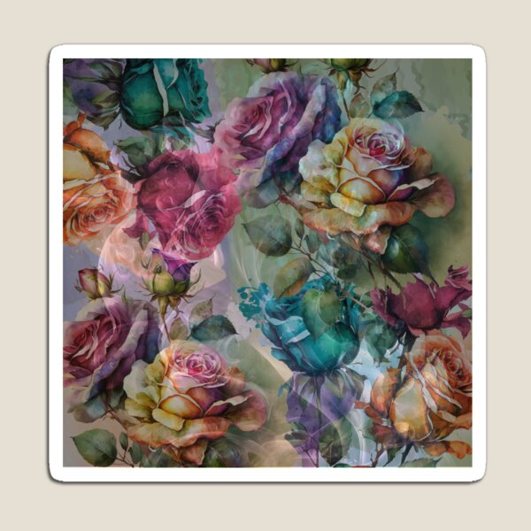 Item preview, watercolor flowers with smoke  designed and sold by TenderSoar.