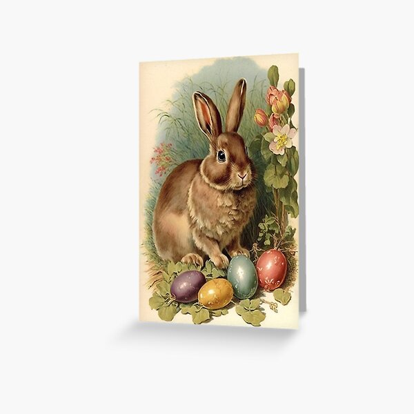 Item preview, Vintage Easter Bunny Drawing designed and sold by Busy Monkey Art.