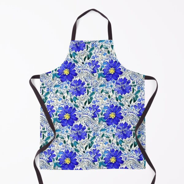 Aperçu de l'œuvre Illustration de fleurs abstraites bleues créée et vendue par MsasaDesign.