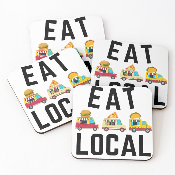 Item preview, Eat Local - Food Trucks with Pizza, Burger, and Taco designed and sold by WigOutlet.