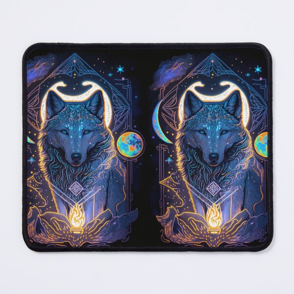 Item preview, Wolves and moon glowing tarot designed and sold by Visual-wallart.