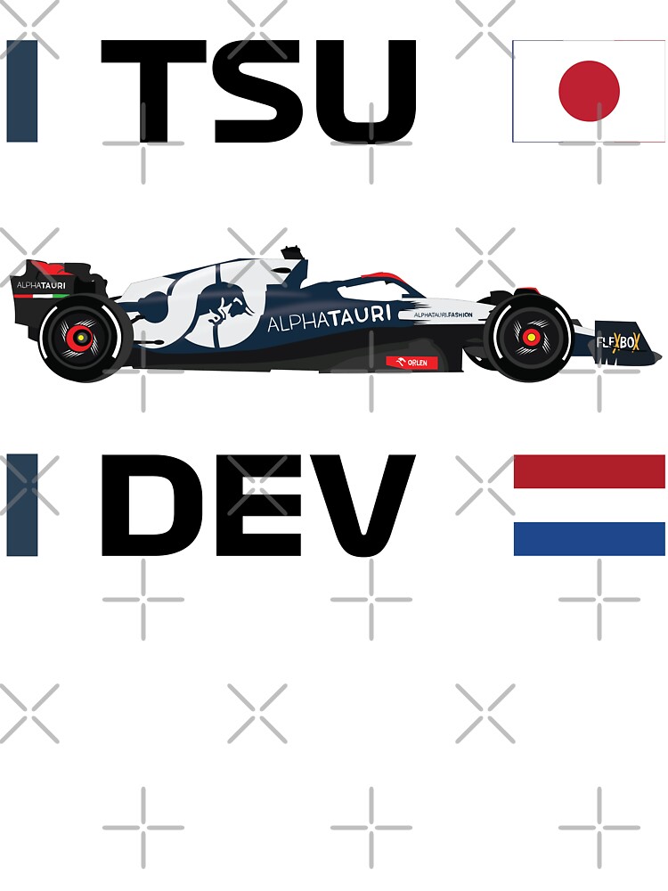 Scuderia Alpha F1 Team 2023 Yuki Tsunoda 角田 裕毅 Nyck De Vries | Kids T-Shirt