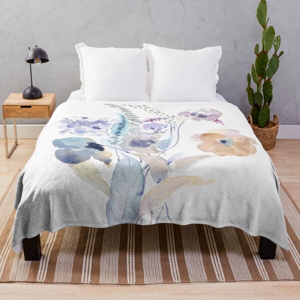 Item preview, abstract pale purple flowers watercolor hand painted  designed and sold by ColorandColor.