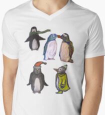 Penguin party Men's V-Neck T-Shirt