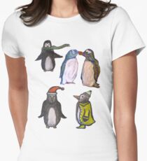 Penguin party Women's Fitted T-Shirt